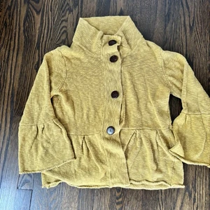 HABITAT Clothes to Live in Size Strickjacke Pullover Medium gelb Stehkragen Knopf - Bild 1 von 5