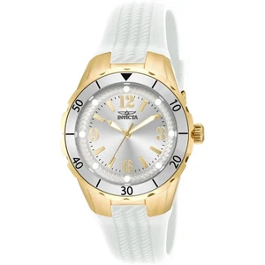 Invicta 17484 Angel bicolor Lünette weiß Silikonband Mode Damenuhr - Bild 1 von 4