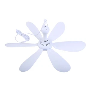 6Blades 20" 12V Ceiling Fan Mute Hanging Fan for Dining Living Room Bedroom - Zdjęcie 1 z 8
