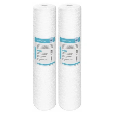 2 Pack 20 Micron 20x4.5" Big Blue String Wound Sediment Water Filter Whole House - Image 1 of 4