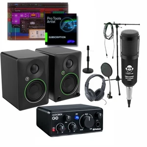 Home Studio Recording Pro Tools Artist Bundle Software Mackie AudioBox Go - Picture 1 of 3