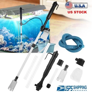 Battery-Powered Gravel Cleaner Aquarium Fish Tank Siphon Vacuum Water Filter - Picture 1 of 11
