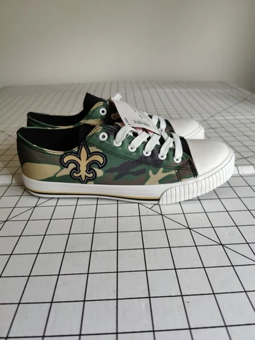 Foco New Orleans Saints NFL Womens /Men's Green Camo Sneakers W/11-M9 *NEW* Cover