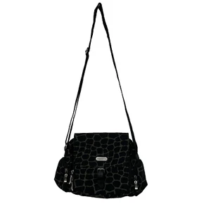 Baggallini Crossbody Bag and Wallet Black Giraffe Animal Print Water Resistant - Picture 1 of 19