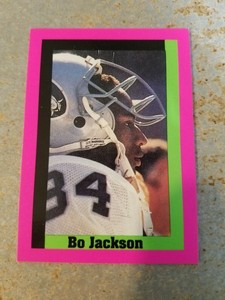 Bo Jackson Oakland Raiders Deep Thought PINK BORDER GREEN BACK