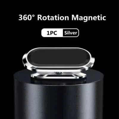 Universal Magnetic Phone Holder Stand 360 Strong Magnet Car Mobile Mount Silver - Image 1 of 4