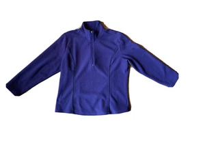 Coldwater Creek Damen Fleecejacke Gr. L lila langarm 1/4 Reißverschluss Kragen - Bild 1 von 12