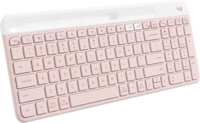 Logitech K585 Slim Multi-Device Wireless Bluetooth Keyboard ~ Rose - Image 1 of 4