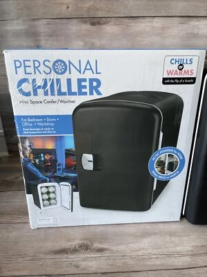 Personal Chiller Mini Fridge Small Space Cooler Black MISSING CORD - Image 1 of 4