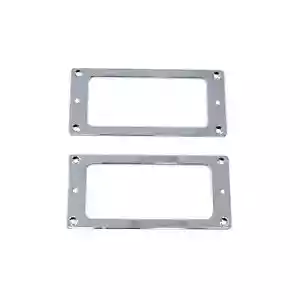 Chrome Metal Mounting Rings (2) for Artec MVH6 Filtertron Humbucker Pickup - Picture 1 of 1