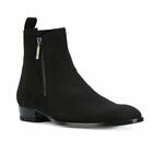 Occident Mens Real Suede Leather Chelsea Boots Shoes Pointy Toe Formal Party L