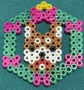 Handmade Christmas Decor / Tag / Ornament Hama Beads Terrier Dog 2.5inch - Bild 1 von 1