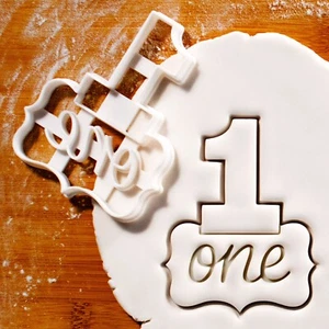 Number 1 Cookie Cutter - first birthday 1st wedding anniversary numeric one - Picture 1 of 4