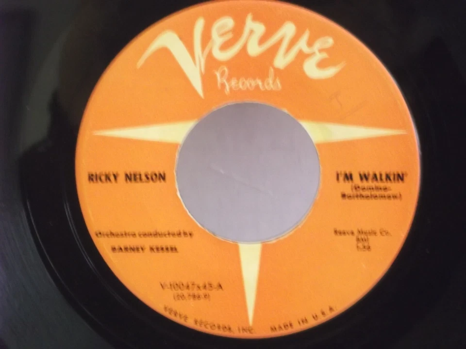 Ricky Nelson,Verve 10047,"I'm Walkin'",US,7" 45,1959 Rock N Roll classic,M- Foto 1 de 2