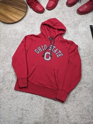 Ohio State Buckeyes Hombres Mediana Sudadera con Capucha NCAA Sudadera con Capucha Roja 47 Foto 1 de 4