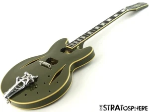 Epiphone Shinichi Ubukata ES-355 BODY & NECK w/ Bigsby B70 Bound Olive Drab - Picture 1 of 10