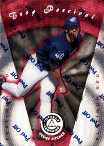 1997 Pinnacle Totally Certified PLATINUM RED #50 Troy Percival ANGELS - Picture 1 of 2