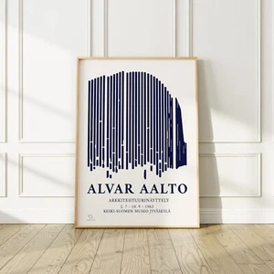Alvar Aalto 1962 Architecture Exhibition Poster, No Frames, Premium Matte Paper - Picture 1 of 4