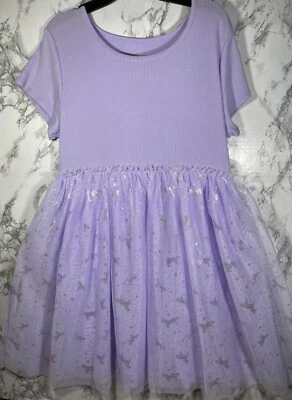 Wonder Nation Girls lilac bud tutu dress Size XL (14-16)  plus Short Sleeve - Image 1 of 4
