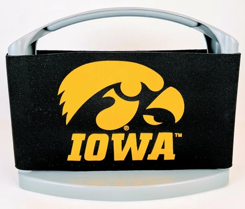 NCAA Iowa Hawkeyes Cool 6 Pack Beer Soda Can Cooler Tote Carrier Licensed Cold Cover
