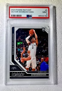 Tarjeta de baloncesto de novato de la NBA Victor Wembanyama 2023-24 Panini #5 Spurs PSA 9 como nueva - Imagen 1 de 2