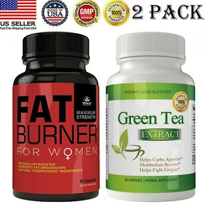 Women Body Fat Burner Metabolism Boost Green Tea Extract Weight Loss Supplements - Picture 1 of 12
