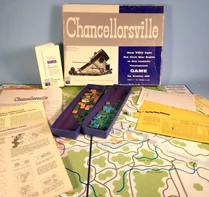 CHANCELLORSVILLE Civil War Battle Game Avalon Hill 1961 Excellent - Picture 1 of 17