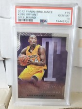 Kobe Bryant 2012-13 Panini Brilliance #15 Spellbound Letter T Insert PSA 10
