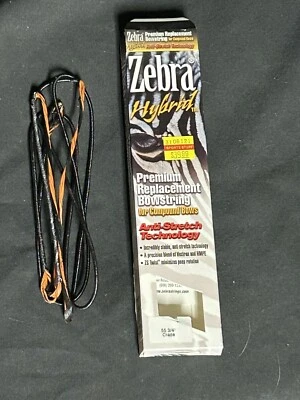 ZEBRA HYBRID COMPOUND BOWSTRING SSS/BLK CRAZE 55 3/4 IN. Anti-Stretch - Image 1 of 3