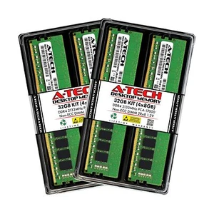 A-Tech 32GB (4x8GB) DDR4 2133MHz DIMM PC4-17000 UDIMM Non-ECC 2Rx8 1.2V CL15 ... - Picture 1 of 7