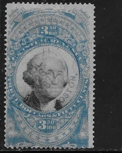 US Scott R126, $3.50 Internal Revenue Service, 2nd Issue, Blue, Used, NG, VF - Picture 1 of 1
