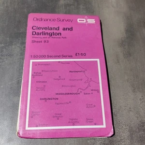 Cleveland and Darlington MAP - Sheet 93 Ordnance Survey Map - Picture 1 of 4