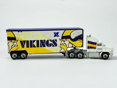 Minnesota Vikings 1993 1:87 Matchbox Diecast Semi Ford Truck Football Fan - Image 1 of 4