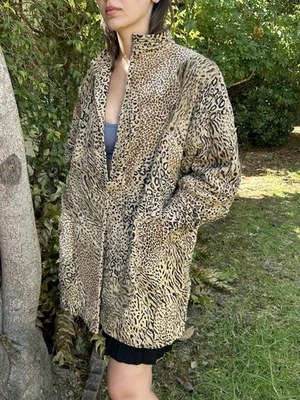 Abrigo de Colección Amen Wardy L Leopardo Pelo de Poni y Tejido Patchwork Estampado Animal Foto 1 de 4