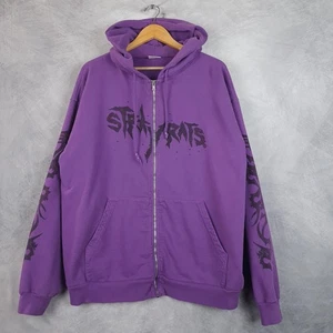 Stray Rats Hoodie Herren Extra Large Lila Reißverschluss Schwer Skate Streetwear - Bild 1 von 17