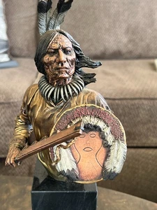 Legends "Dog Soldier" Sculpture #19/950 Fool Bull Sioux 1992 COA Bust - Picture 1 of 7