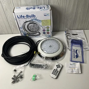 Life-Bulb LED Color Changing Pool Light with Remote, Wall Mount, 75ft Cable, 12V - Picture 1 of 11