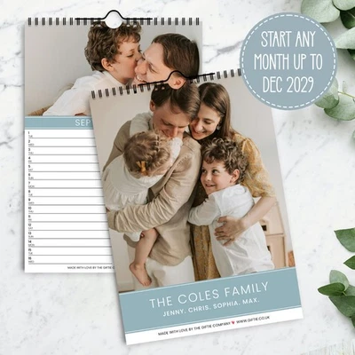 THE GIFTIE COMPANY 2026 2027 Photo Calendar A4 Personalised Wall Hanging Planner Organiser Diary