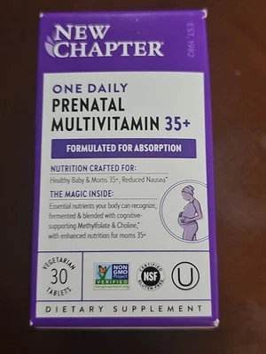 Nuevo suplemento multivitamínico prental diario Chapter One 35+ - 30 pestañas vegetales Foto 1 de 4