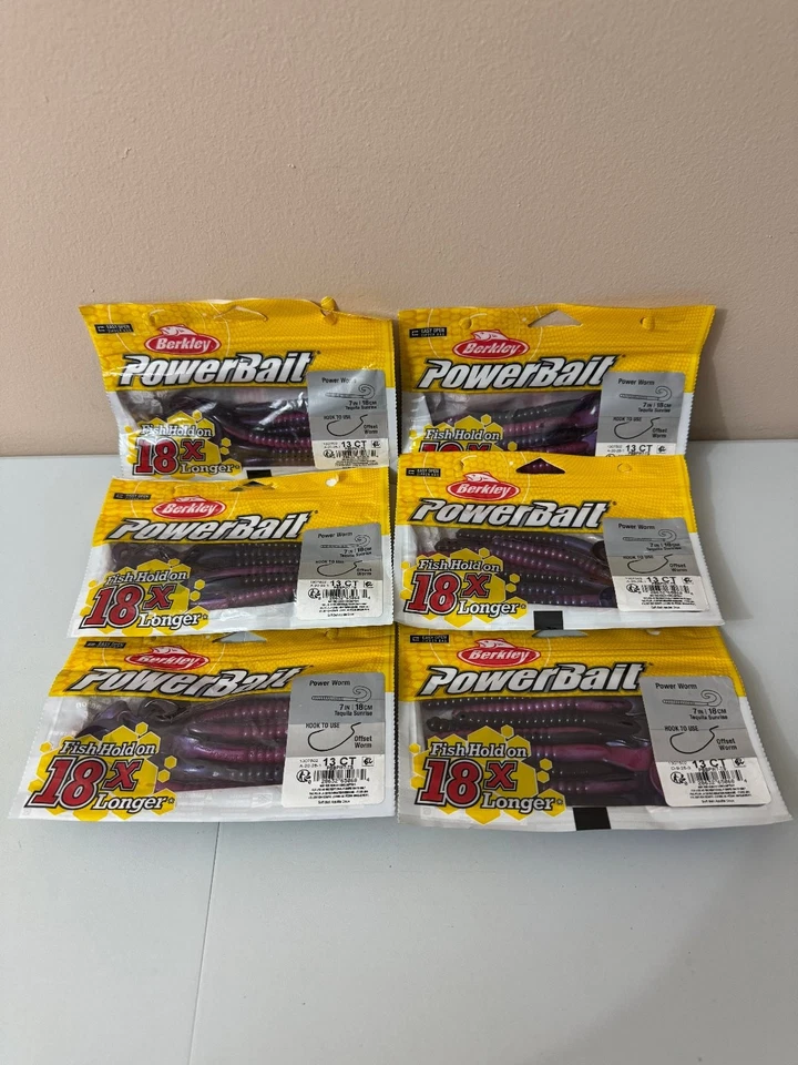 Berkley PowerBait Power Worms Tequila Sunrise 7in 13 Ct