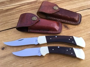 BUCK 110 & 112 HUNTERS 4th VERSION, TYPE 2 2-DOTS 4-PINS 1978-1980 USA - Picture 1 of 23
