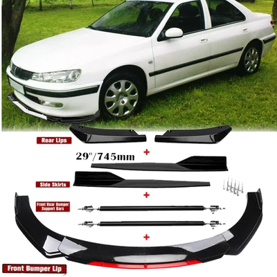 Front Bumper Lip Spoiler Splitter Body Kit Side Skirt Rear For Peugeot 406 00-05 Foto 1 de 4