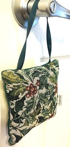 Longaberger Gobelin Türhänger Kissen Weihnachten Amerikanische Stechpalme - Bild 1 von 4