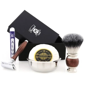 Shaving Kit with DE Safety Razor, Super Badger Brush, Bowl, Soap & Alum Stick - Picture 1 of 9