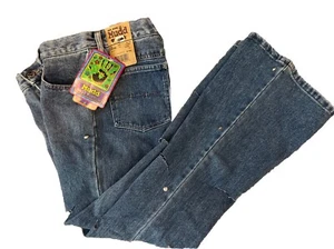 Mudd JEANS Girls Size 12 Ripped Flared Bell Bottom Studs Down Outside Seam - Picture 1 of 13