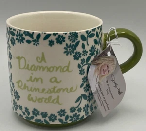 Dolly Parton A Diamond Coffee Mug Flower Stoneware NWT Mothers Day Birthday - Picture 1 of 3