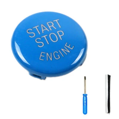Blue Start Stop Engine Button Switch Trim For BMW E90 E92 E93 E70 E71 E72 E84 X1 - Изображение 1 из 4