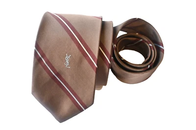 KENNETH COLE  MEN'S TIE BROWN/STRIPED Width: 2.7/8" Length: 56" - Image 1 of 3