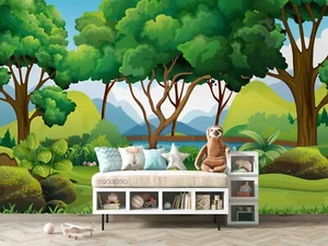 3D Hand-painted Woods Rivers Self-adhesive Removeable Wallpaper Wall Mural 2423 - Picture 1 of 4