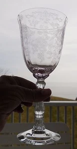 LENOX CRYSTAL NAVARRE PINK WATER GOBLET STEMWARE GLASS (Glasses) - Excellent - Picture 1 of 7